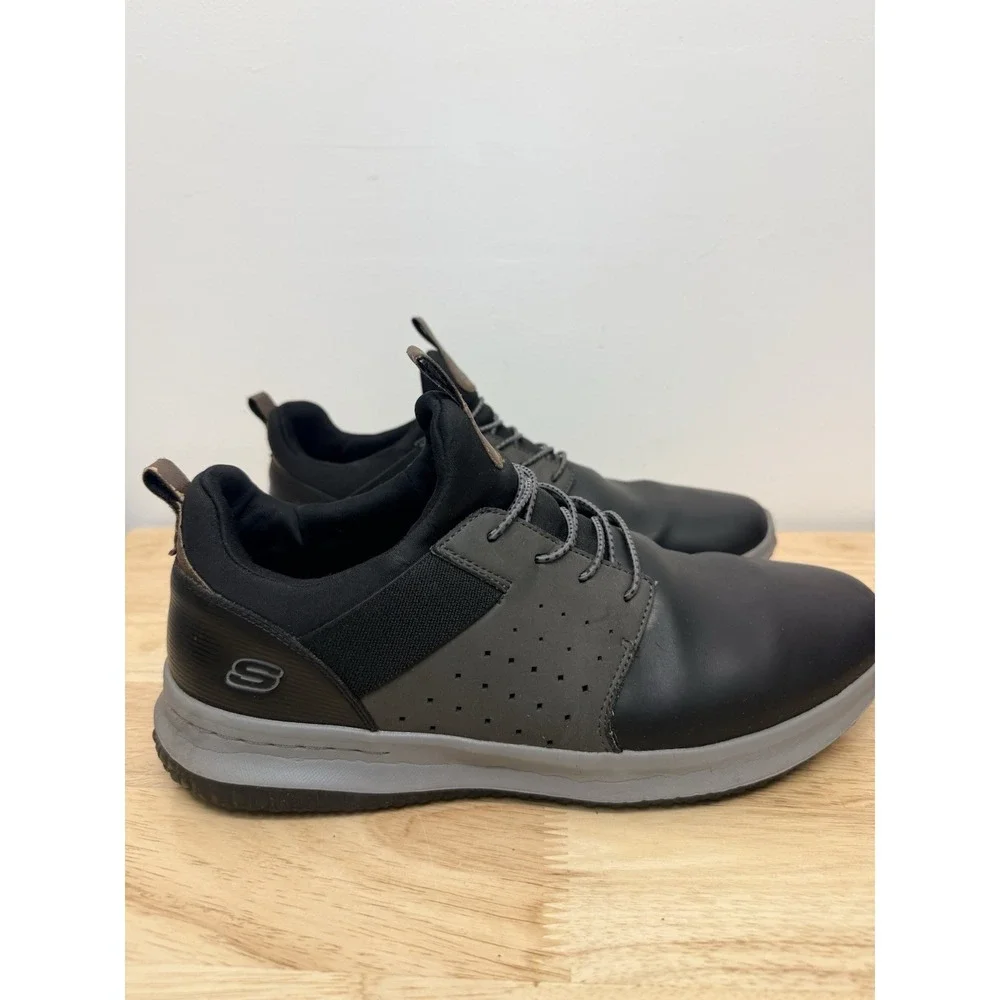 (H3) Mens Skechers Delson 3.0 Men's Casual Shoes Black Gray Color  US 12  #10